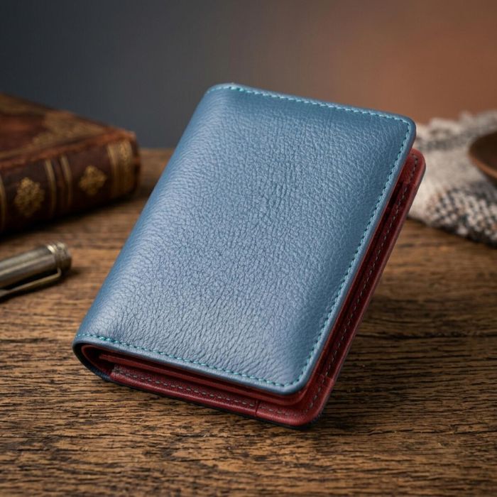 Небольшой вертикальный женский кошелек из натуральной кожи ST Leather 19435 Бирюзовый