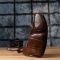 Мужская сумка через плечо из гладкой натуральной кожи Vintage 22965 Коричневый