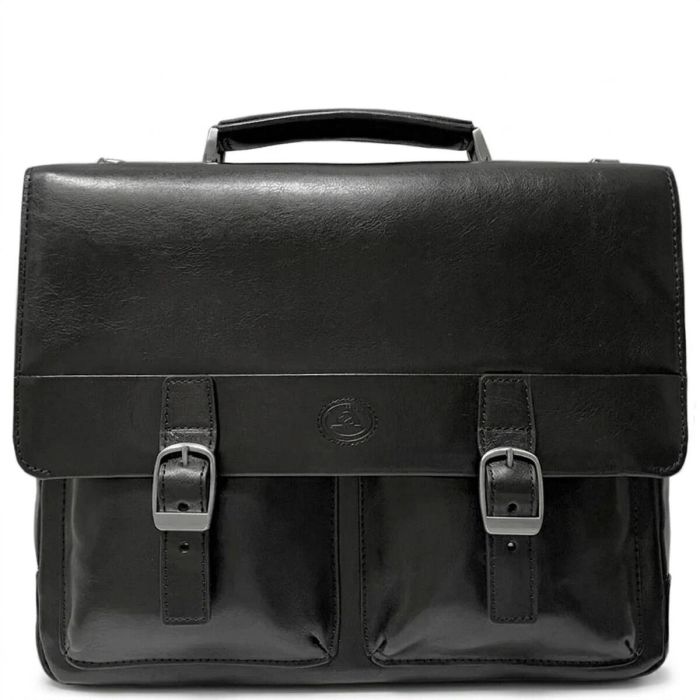Чоловічий портфель з натуральної шкіри Tony Perotti Italico 9276G-35 (90416) Чорний