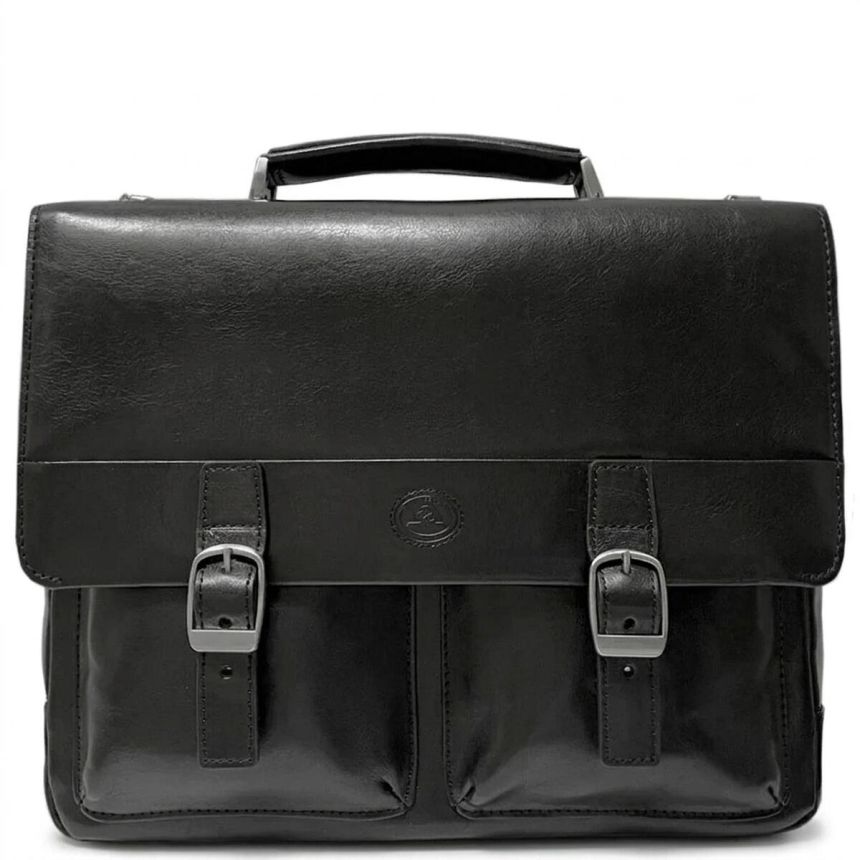 Чоловічий портфель з натуральної шкіри Tony Perotti Italico 9276G-35 (90416) Чорний