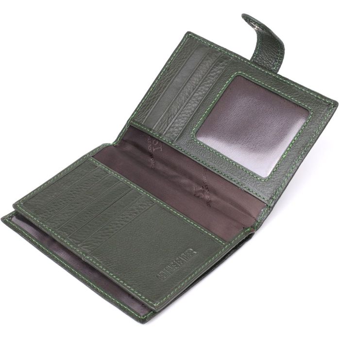 Оригинальная обложка на документы унисекс из натуральной кожи ST Leather 23119 Зеленый