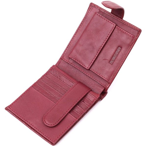 Женский практичный бумажник из натуральной кожи ST Leather 22554 Бордовый