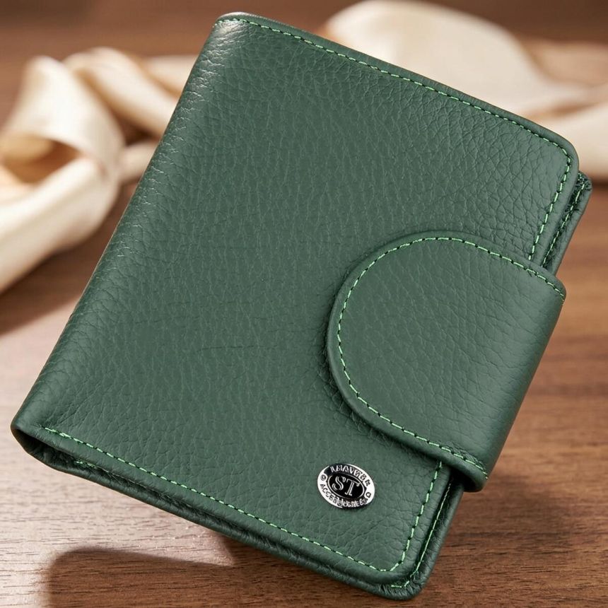 Кошелек женский компактный ST Leather 18959 Зеленый