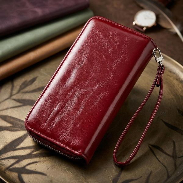 Кошелек женский из экокожи KIVI 19053 Малиновый