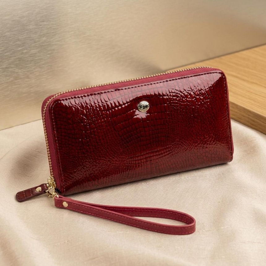 Женский клатч с двумя отделениями ST Leather 18907 Бордовый