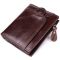 Вертикальный мужской бумажник из натуральной кожи Vintage sale_15096 Коричневый