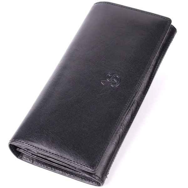 Женский вместительный кошелек из натуральной кожи Tony Perotti 20905_1 (3630 nero) Черный