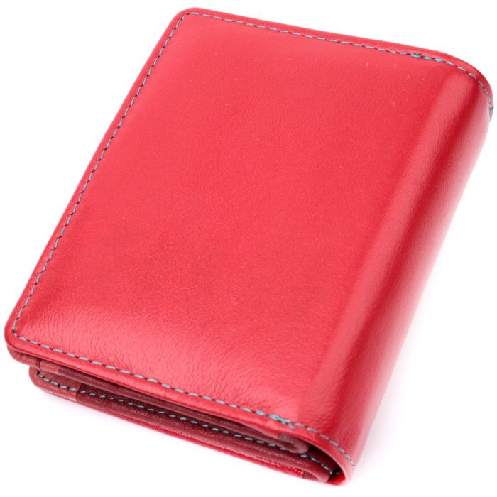 Женский вертикальный компактный кошелек из натуральной кожи ST Leather 19437 Красный