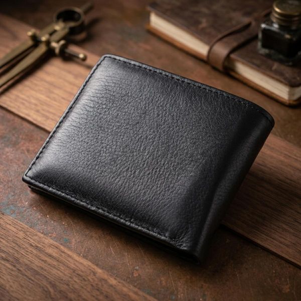 Мужской кошелек-зажим из натуральной кожи ST Leather 22460 Черный
