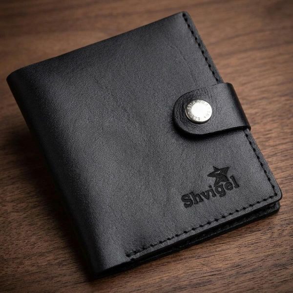 Портмоне вертикальное мужское кожаное SHVIGEL 16225 Черное