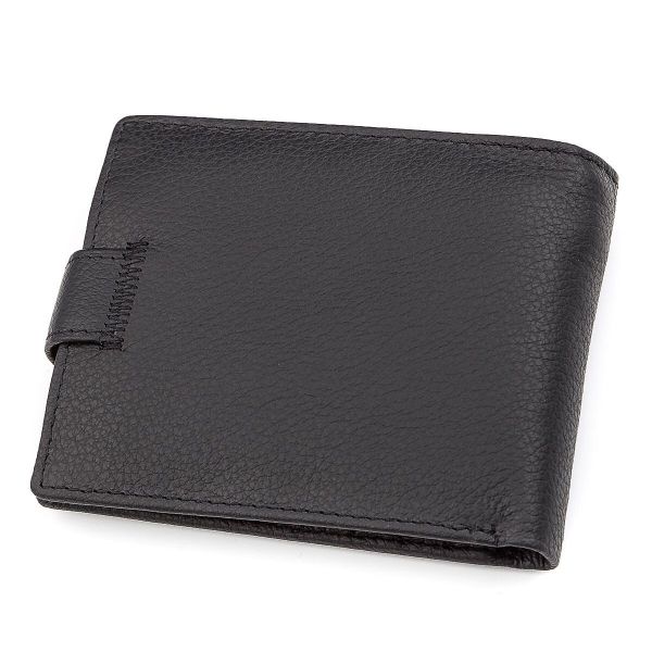 Мужской кошелек ST Leather 18328 (ST137) итальянская кожа Черный