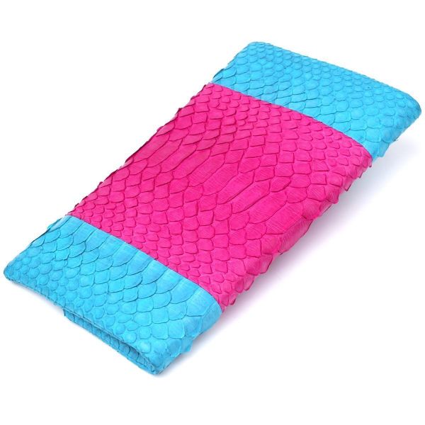 Яркий женский клатч Snake Leather sale_14993 Розовый