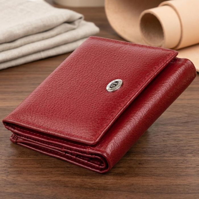 Компактный кошелек женский ST Leather 19257 Бордовый