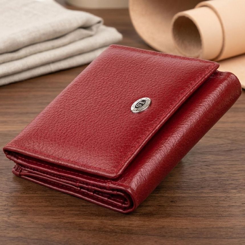 Компактный кошелек женский ST Leather 19257 Бордовый