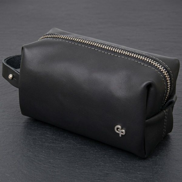 Шкіряна косметичка для чоловіків GRANDE PELLE 11507 Чорний