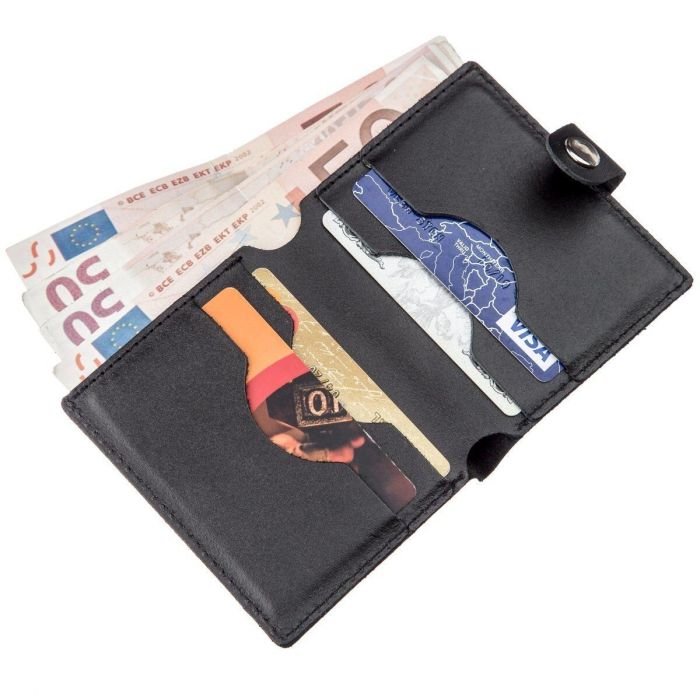 Портмоне вертикальное мужское кожаное SHVIGEL 16225 Черное
