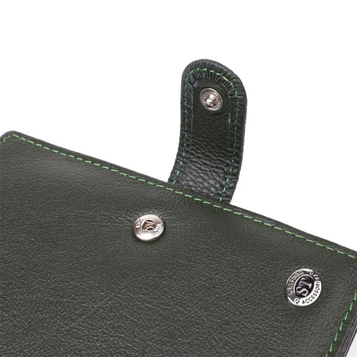 Оригінальна обкладинка на документи унісекс із натуральної шкіри ST Leather 23119 Зелений