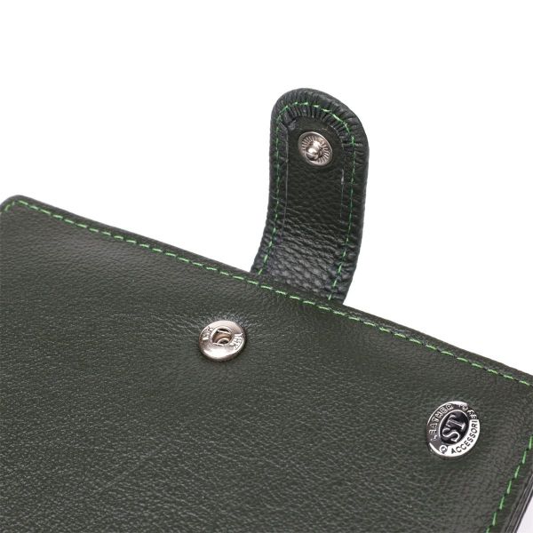Оригинальная обложка на документы унисекс из натуральной кожи ST Leather 23119 Зеленый