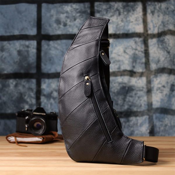 Сумка через плечо из натуральной кожи Vintage 22958 Черный