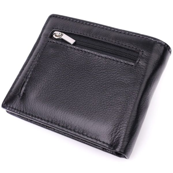 Кожаное мужское портмоне из зажимом ST Leather 22481 Черный
