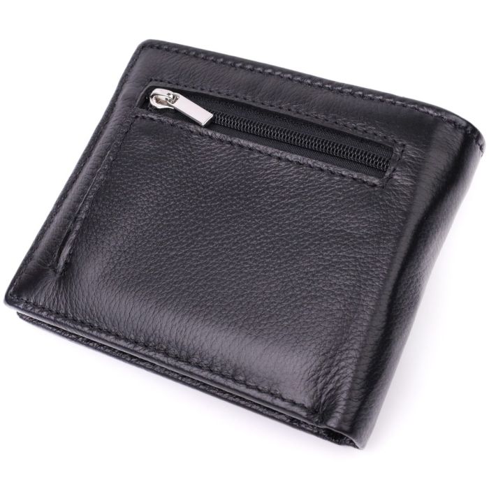 Кожаное мужское портмоне из зажимом ST Leather 22481 Черный