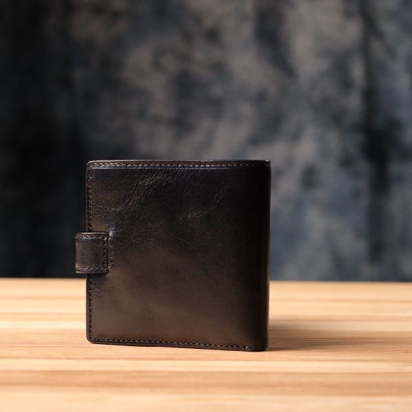 Стильный кошелек унисекс из глянцевой натуральной кожи Tony Perotti 20885_1 (1256 nero) Черный