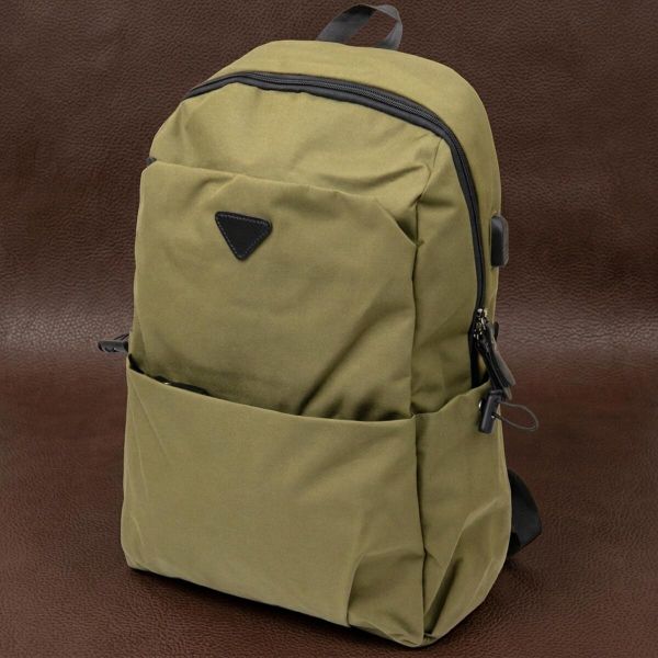 Рюкзак текстильный smart унисекс Vintage 20623 Оливковый