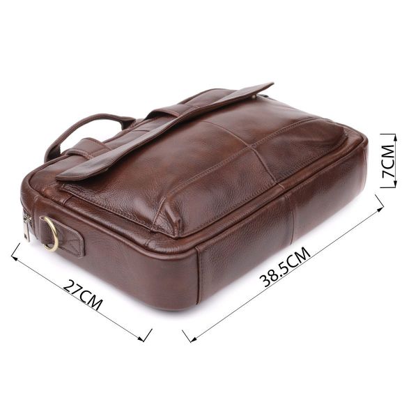 Портфель для мужчин из натуральной кожи Vintage 23040 Коричневый