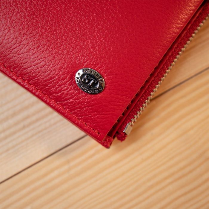 Яркий женский кошелек-клатч ST Leather 19374 Красный