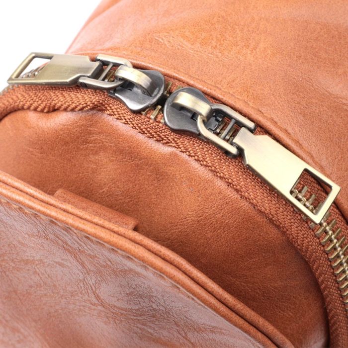 Интересная сумка через плечо в модном цвете из экокожи Vintage 22793 Рыжий