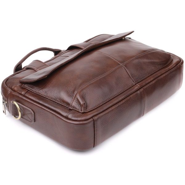 Портфель для мужчин из натуральной кожи Vintage 23040 Коричневый