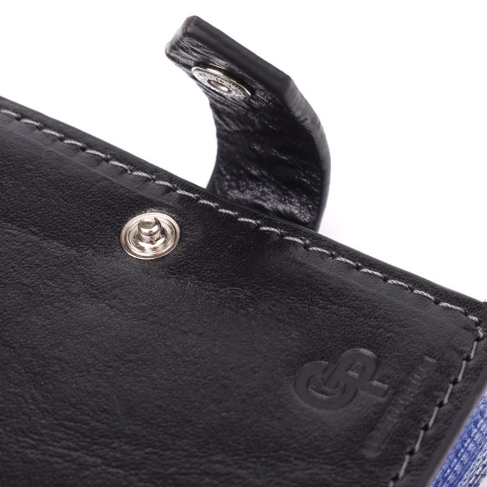 Визитница унисекс из натуральной гладкой кожи GRANDE PELLE 22941 Черная