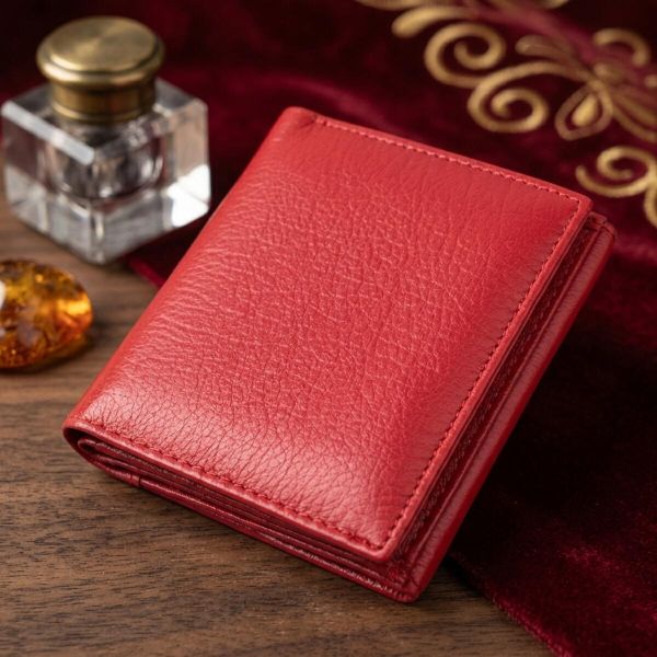 Удобный кошелек для женщин из натуральной кожи ST Leather 22710 Красный