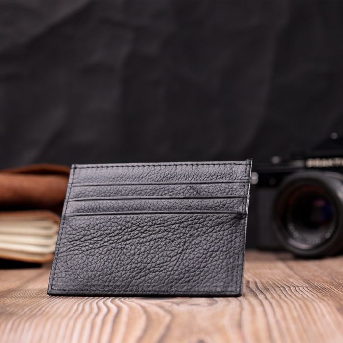 Стильный кард-кейс из натуральной кожи ST Leather 22447 Черный