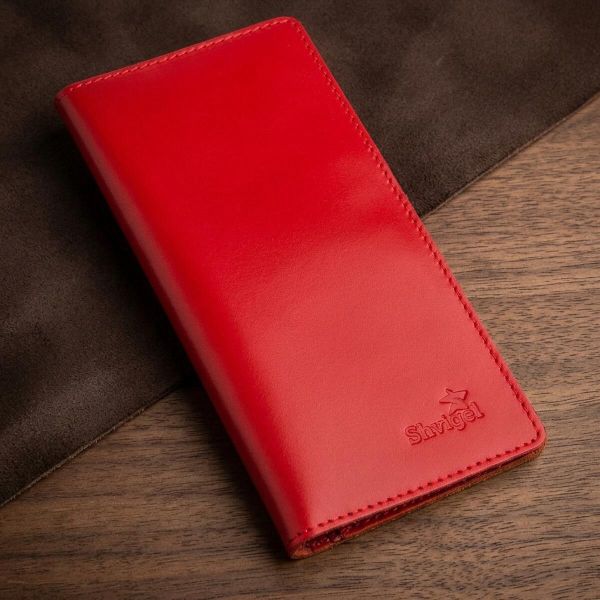 Вертикальное портмоне SHVIGEL 13990 Красное