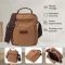 Отличная вертикальная сумка для мужчин из текстиля Vintage 22236 Коричневый
