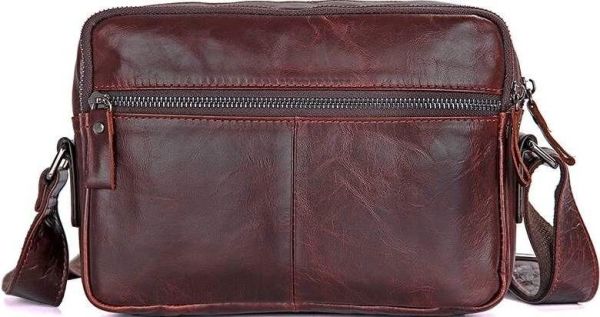 Сумка мужская Vintage 14558 из натуральной кожи Коричневая