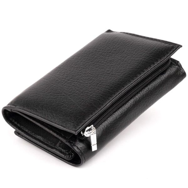 Горизонтальное портмоне из кожи унисекс на магните ST Leather 19331 Черное