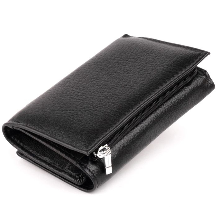Горизонтальное портмоне из кожи унисекс на магните ST Leather 19331 Черное