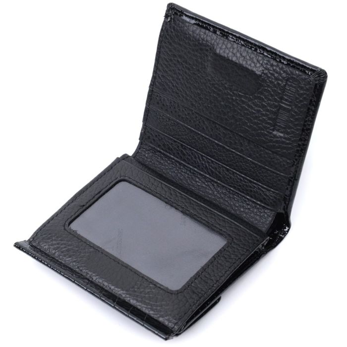 Женский фактурный кошелек из натуральной кожи ST Leather 22706 Черный