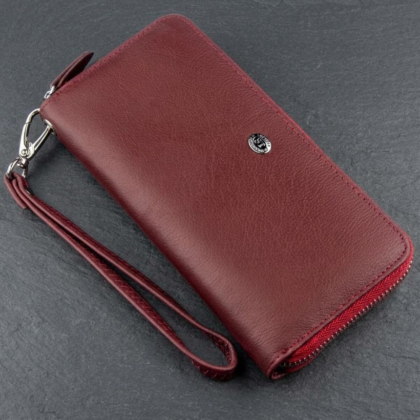 Универсальный клатч-кошелек для женщин ST Leather 18935 Темно-красный