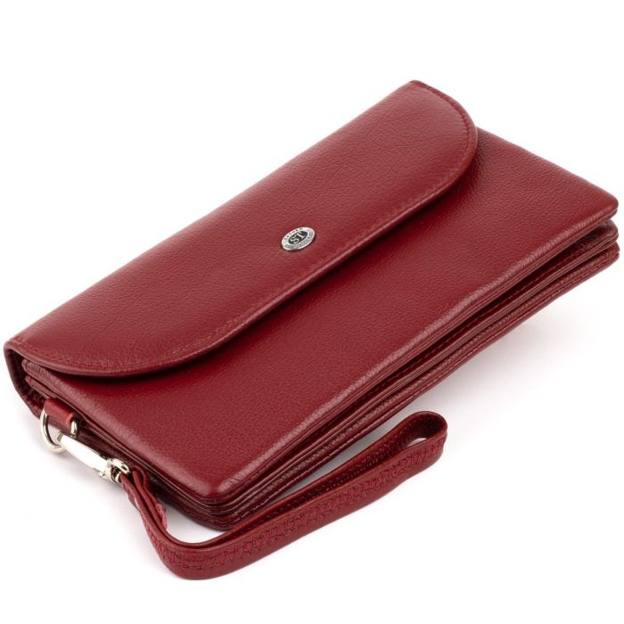 Клатч из кожи женский ST Leather 19318 Бордовый