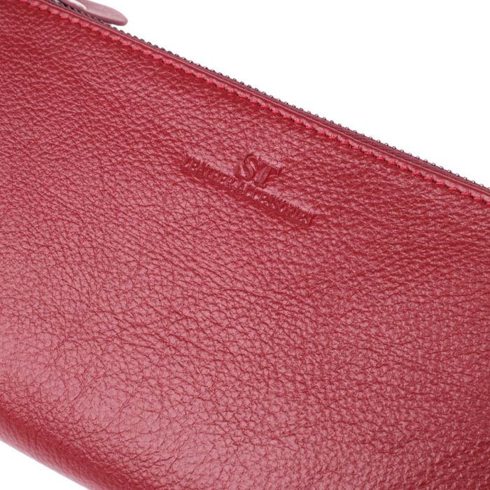 Кожаный кошелек на три отделения для женщин ST Leather 23108 Бордовый