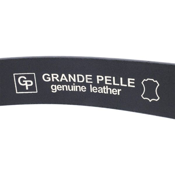 Стильный пояс под брюки для мужчин из натуральной кожи GRANDE PELLE 11690 Черный