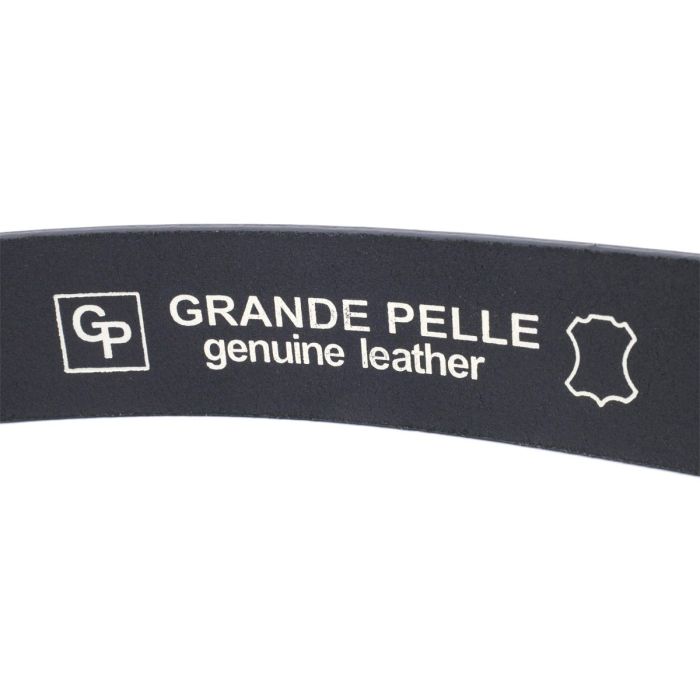 Стильный пояс под брюки для мужчин из натуральной кожи GRANDE PELLE 11690 Черный