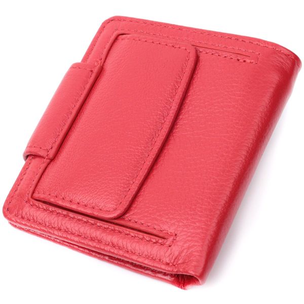 Вертикальный кошелек для ярких женщин из натуральной кожи ST Leather 22702 Красный