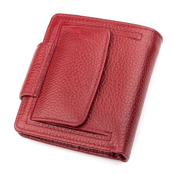 Женский кожаный кошелек для карт купюр и монет ST Leather 18499 Красный