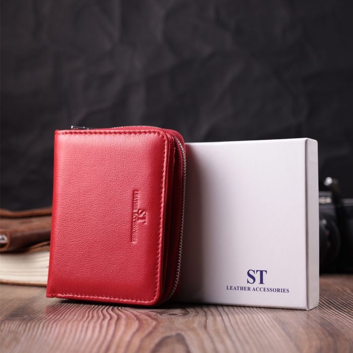 Кошелек для женщин яркого цвета из натуральной кожи ST Leather 22552 Красный