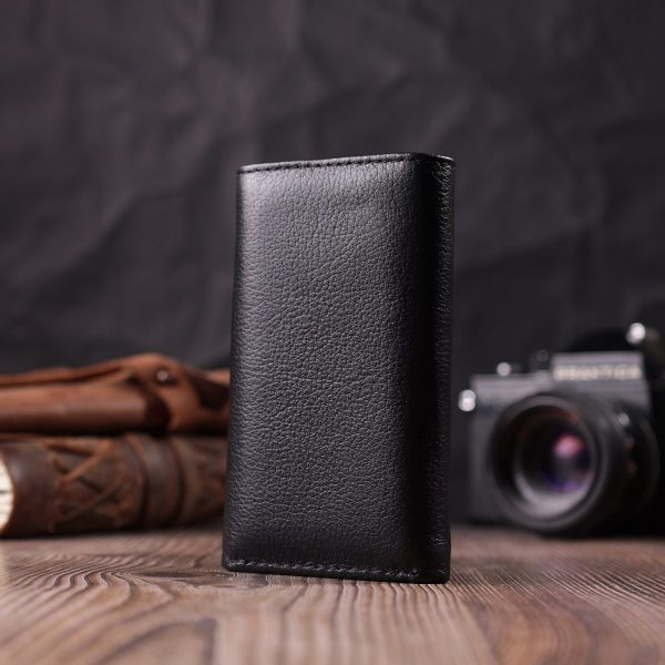 Вместительная ключница из натуральной кожи ST Leather 22477 Черный