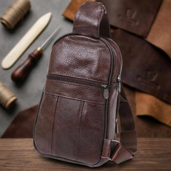 Сумка мужская через плечо Vintage 14986 Коричневая